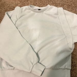 White Blouse Style SweatShirt